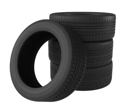 Tyres isolated on white background Stock Illustration