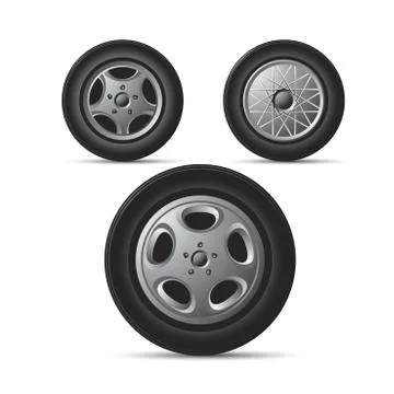 Tyres with rim Stock Illustration