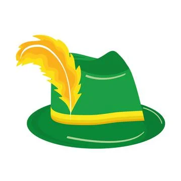 Tyrolean hat accessory Illustrazione stock
