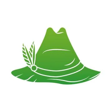 Tyrolean hat germany isolated icon Illustrazione stock