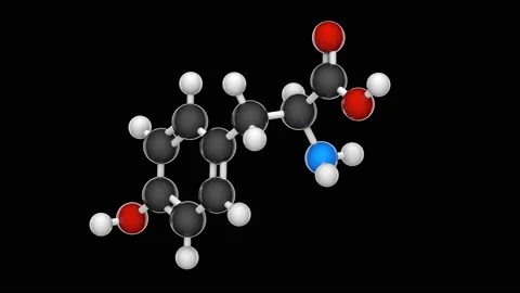 Tyrosine. Seamless loop.  RGB + Alpha (Transparent) channel Stock Footage 152765297