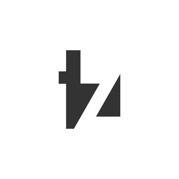 TZ creative geometric initial based modern and minimal logo. Letter t z tre.. Illustrazione stock