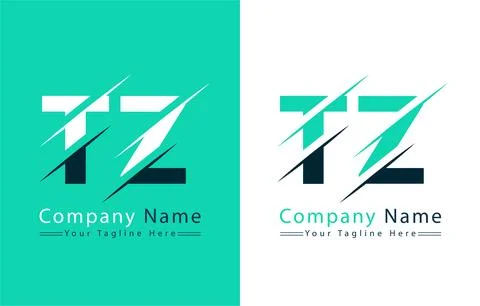 TZ Letter Logo Vector Design Template Elements Stock Illustration