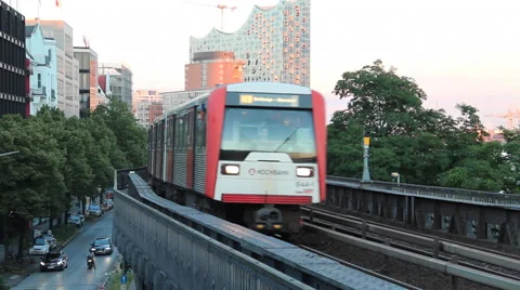 U-Bahn in Hamburg Stock Footage 45277570