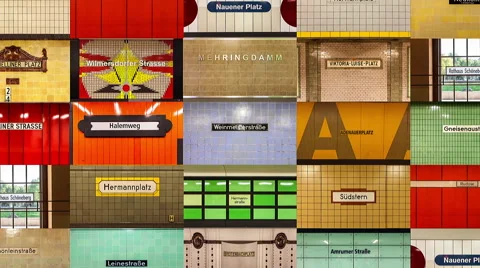 U-Bahn subway stations Stockbeeldmateriaal 60833730