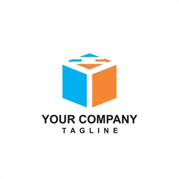 U box drive initials company vector logo and icon Stock Illustration