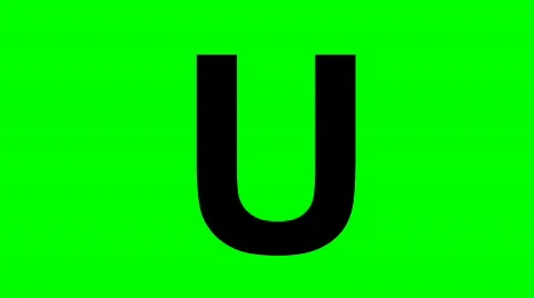 "U" Chromakey Green Screen Animated Fire Snow Water Explosion Lettering Stock Footage 133129