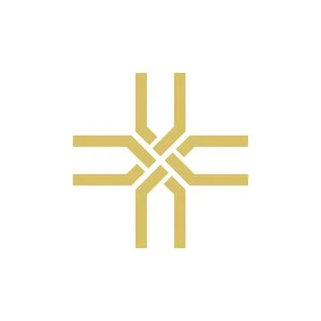 U four direction logo simple icon logo for building companies design, graphic, Stock Illustration