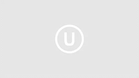 U letter logo loopable rotated animation white transparent alpha background Stock Footage 307012204