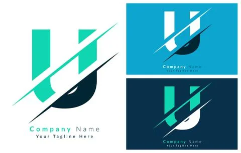 U Letter Logo Vector Design Concept Elements Stock Illustration