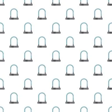 U lock bicycle security pattern seamless backdrop design Stock Illustration