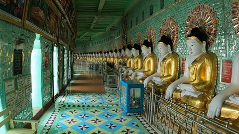 U Min Thonze Caves Stock Footage 127972536
