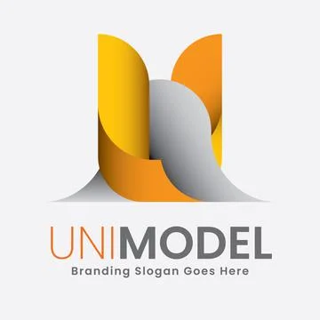 U Model Type Arch Building Logo Stock Illustration