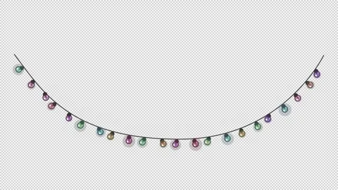 U Shaped Party Lights Loop Transparent Stock Footage 320212759