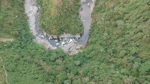 U shaped river Stock Footage 113345431