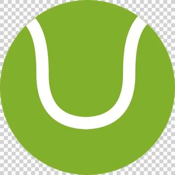 U-shaped white symbol is being shown in flat green circle on transparent Stockillustratie