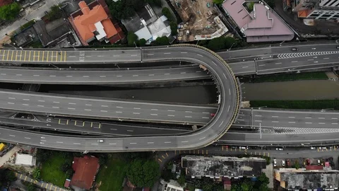 U Turn In A City Video stock 102264438