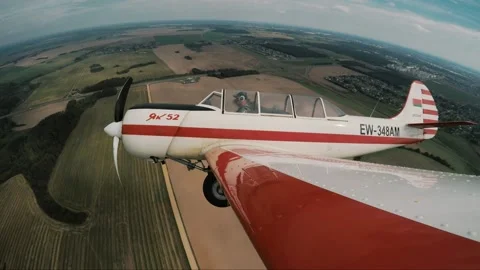 U-turn by plane Stock Footage 147716781