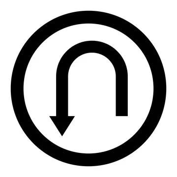 U turn Vector Icon Design Illustration Illustrazione stock