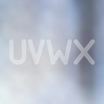 U V W X Light Lines Alphabet with Blurred Out fo Focus  Background Stock Illustration