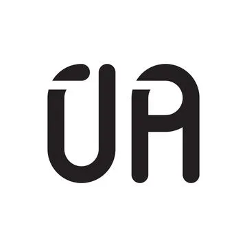 Ua initial letter vector logo icon Illustrazione stock
