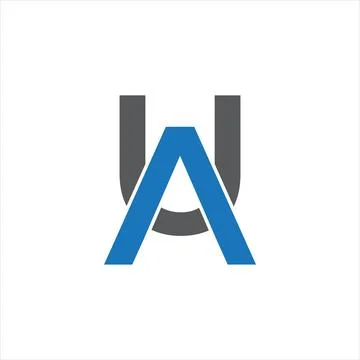 UA Letter monogram Initial Logo Design Template Vector Illustration. UA ele.. Stock Illustration