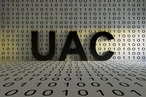 UAC concept text sunlight 3D illustration Stock Illustration