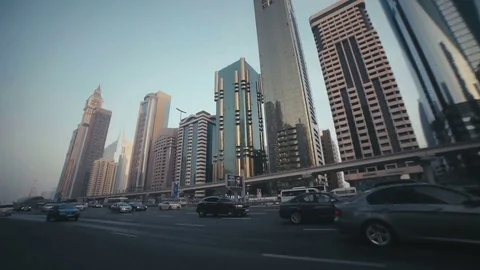 UAE, 2017: The modern and developed metropolis. Urban 스톡 동영상 72317461