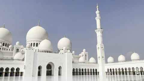 UAE - Abu Dhabi - Sheikh Zayed Mosque (HDR) Stock Footage 164933333