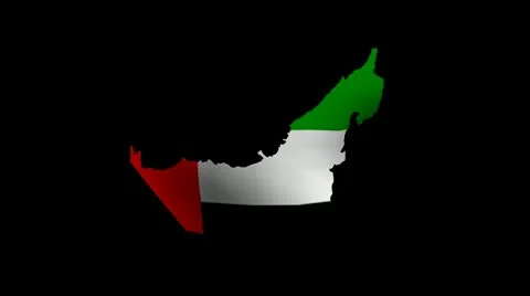 Uae ap flag with alpha channel Video stock 8982965