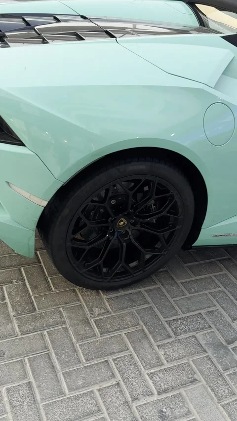 UAE - August 18, 2026 - Luxury supercars inside a showroom Stock Footage 342619319