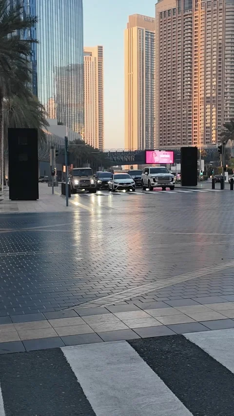UAE - August 19, 2026 - Burj Park children train, modern architecture, stat.. 動画素材 342728856
