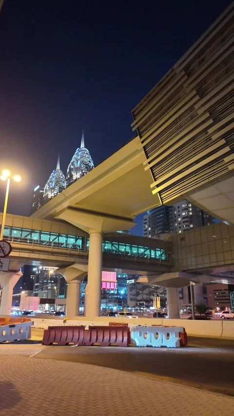 UAE - August 19, 2026 - Dubai Internet City Metro Station and Barsha Height.. Stock Footage 342731642