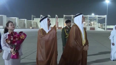 UAE: Chinese premier lands in Abu Dhabi for visit Stock Footage 284445241