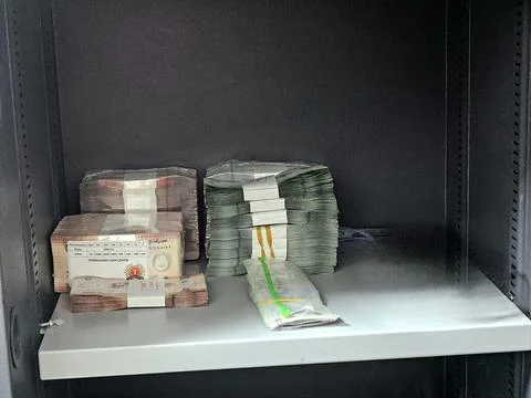 Uae dirhams stack 库存照片