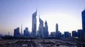 UAE, Dubai, Sheikh Zayed Road, Emirates Towers and Burj Khalifa beyond, Day to Video HD