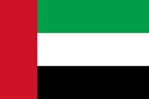 UAE Flag – Clean Vector Illustration Stock Illustration