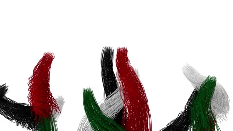 UAE flag colors dance animation Stock Footage 151162016