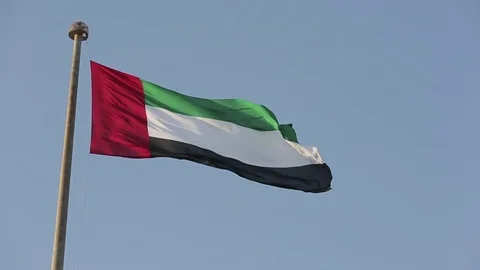 UAE FLAG  Stock Footage 70196616