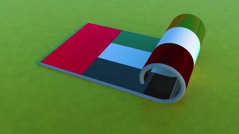 UAE Flag Stock Footage 258046450