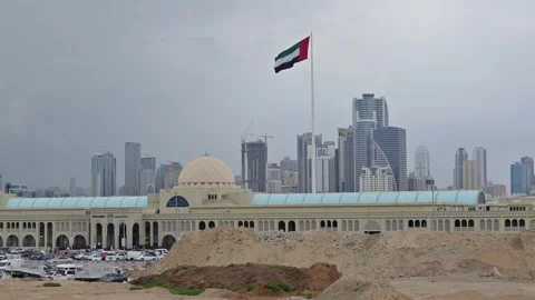 UAE FLAG 動画素材 332684208