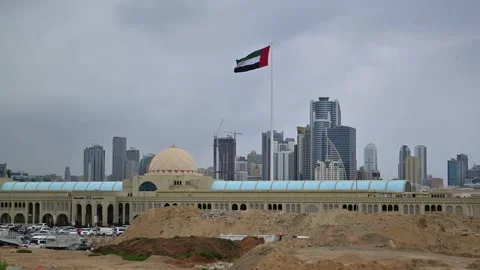 UAE FLAG 動画素材 332684232