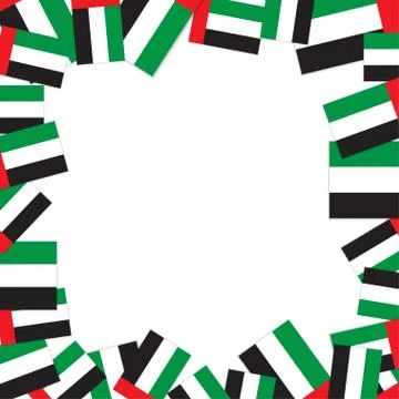 UAE flag frame Stock Illustration