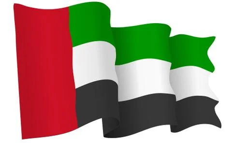 UAE Flag Isolated Vector Illustration Stock Illustration