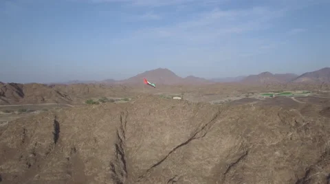 UAE flag on mountain 動画素材 65188856