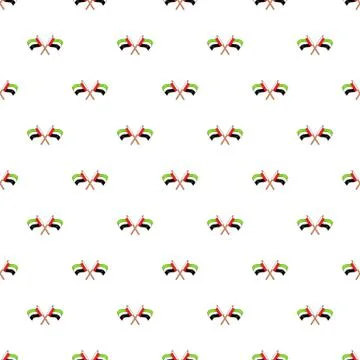 UAE flag pattern, cartoon style Stock Illustration