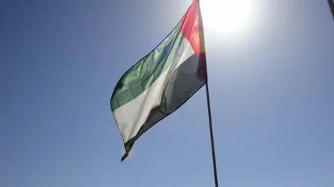 UAE flag slo mo Stock-Footage 43180664