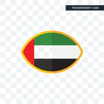 Uae flag vector icon isolated on transparent background, uae flag logo design Stock Illustration