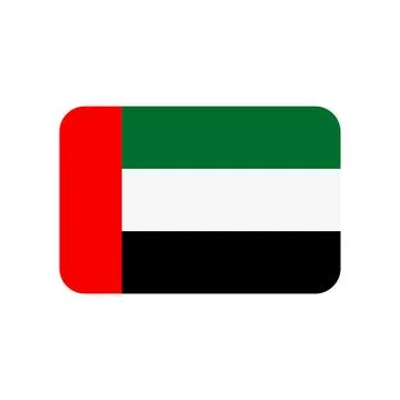 UAE flag vector icon on white background Stock Illustration