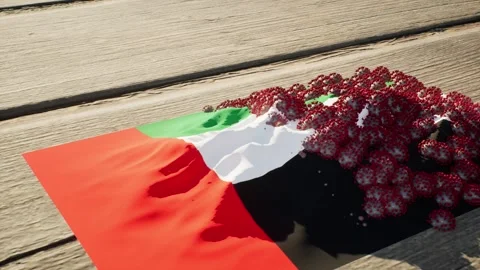 UAE Flag - Virus Growth Video stock 320304853